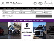 Tablet Screenshot of infinitiofsouthatlanta.com